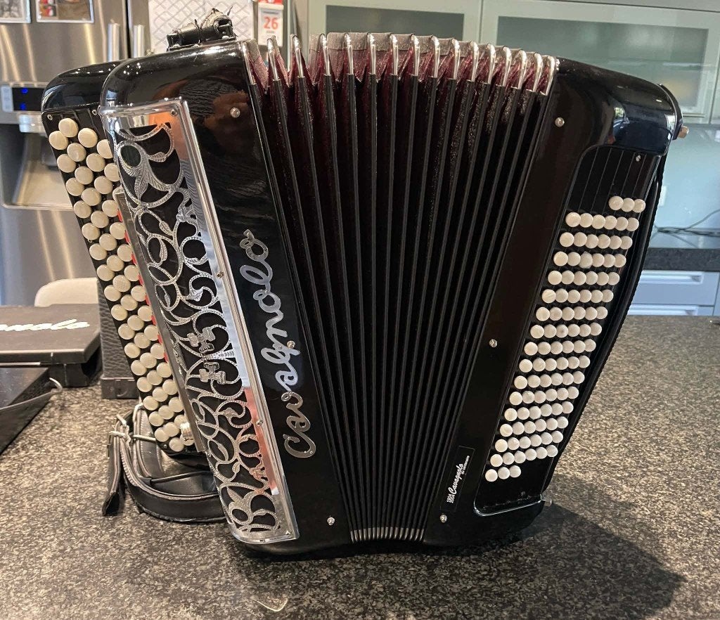 Accordéon cavagnolo (très léger), Musique & Instruments, Accordéons, Comme neuf, Accordéon à boutons, 96 basses, Autres marques