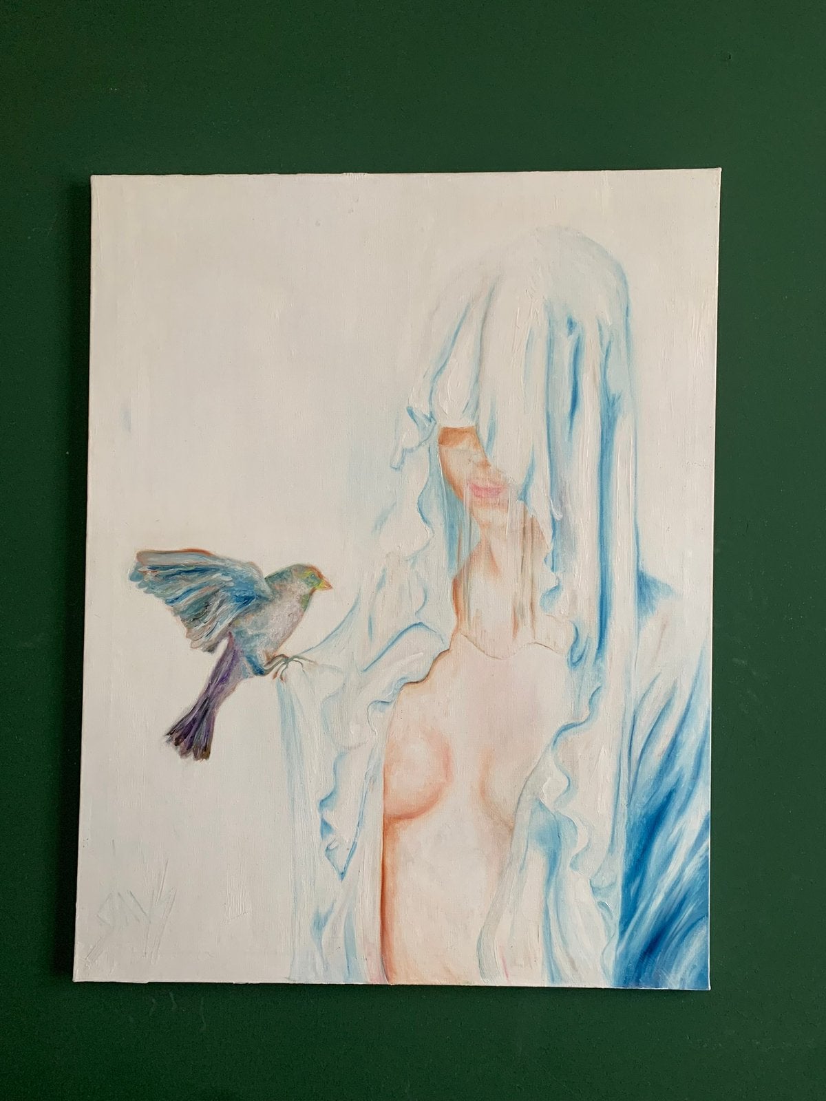 Schilderij, Antiek en Kunst, Kunst | Schilderijen | Modern, Ophalen, Echtheidscertificaat, Gemengde techniek, Portret