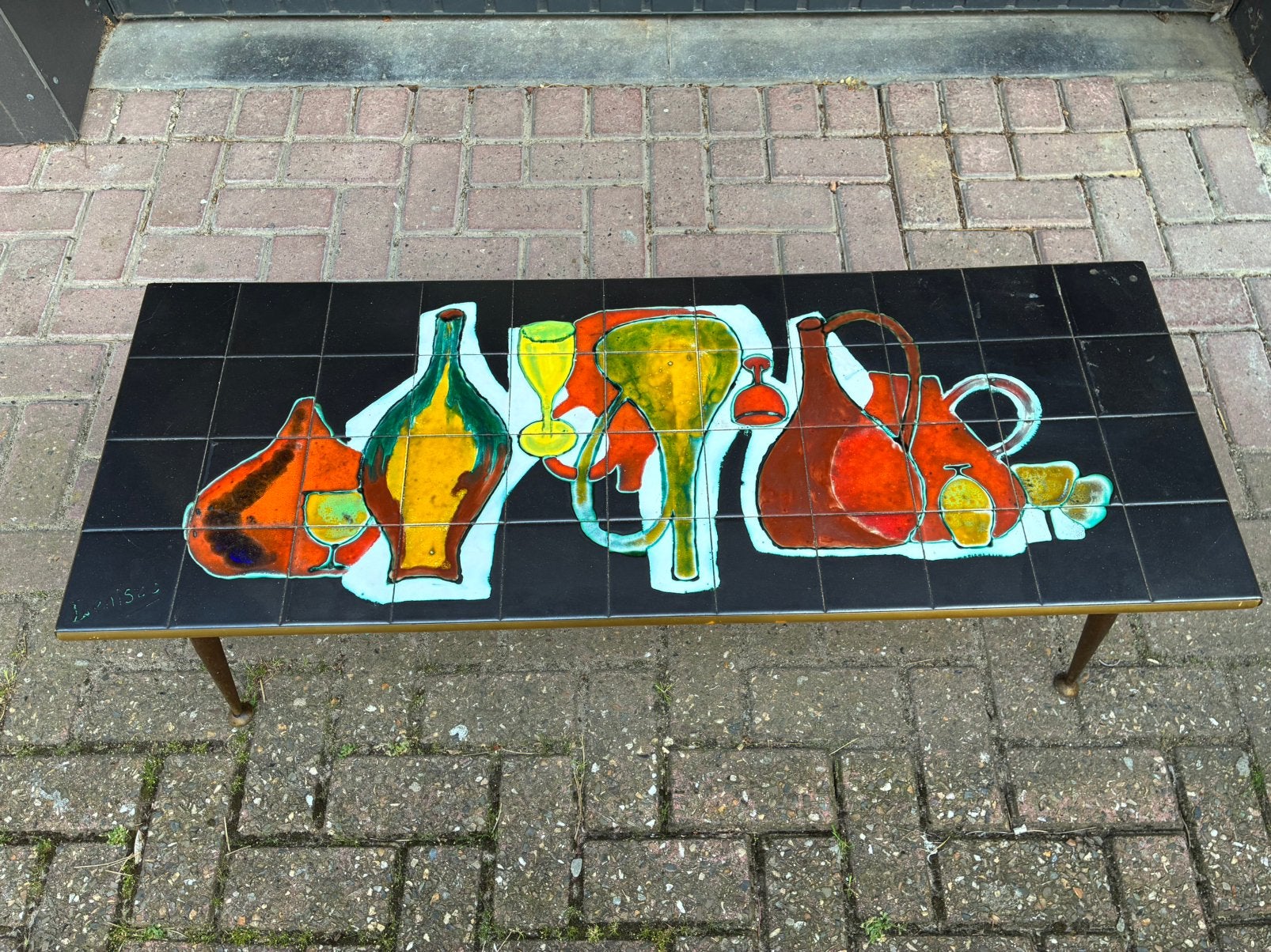 Denisco - keramische tafel uniek 95 EUR, Ophalen