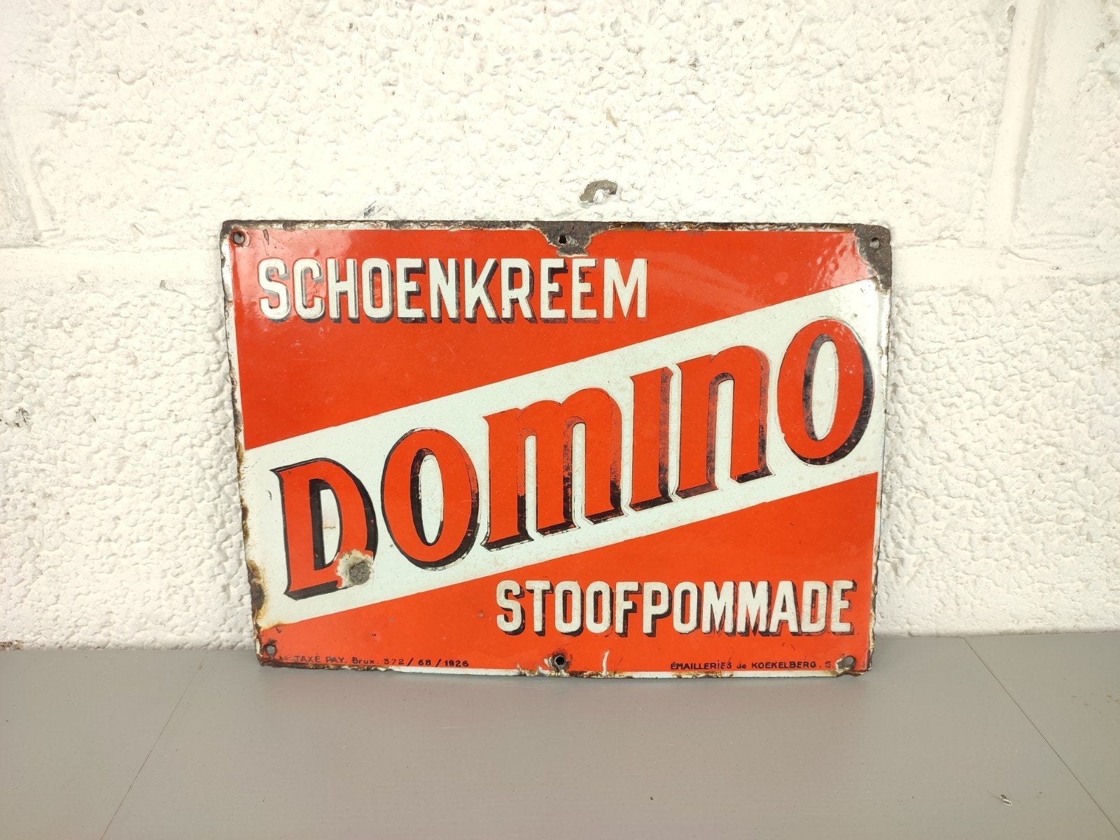 Emaille bord Domino 1926, Enlèvement ou Envoi