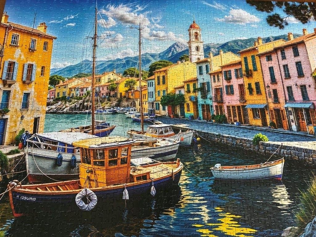 Puzzle 1000 pièces : Little Harbour - Jumbo, Enlèvement ou Envoi, 500 à 1500 pièces, Comme neuf, Puzzle