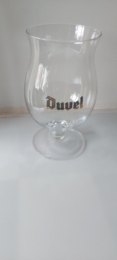 Zeldzaam oud Duvelglas 3 l gouden letters (jaren 70), Enlèvement ou Envoi, Neuf, Verre ou Verres, Duvel