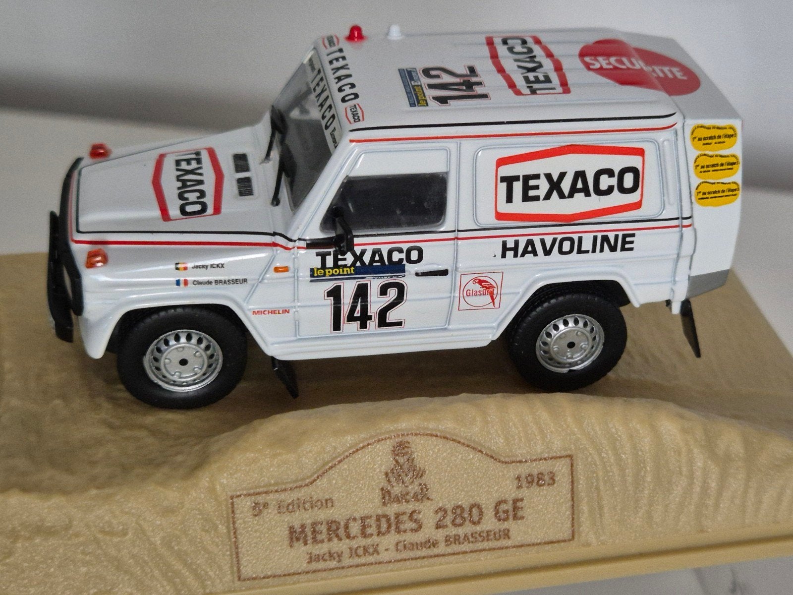 Mercedes 1/43 Parijs Dakar J.Ickx-C.Brasseur 1983, Hobby en Vrije tijd, Ophalen of Verzenden, Auto