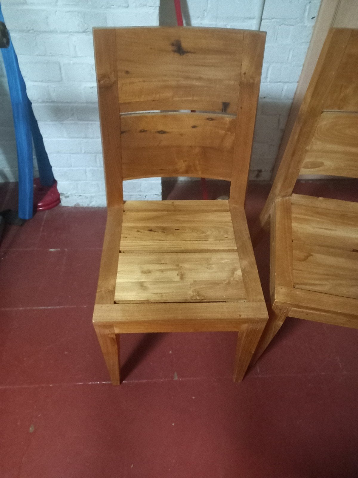 2 chaise en vrai bois naturel, Ophalen, Hout