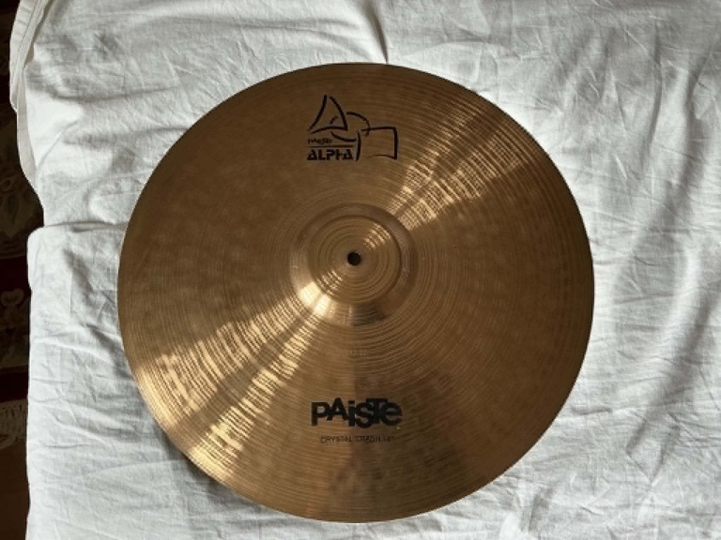 Paiste Alpha 18" Crystal Crash Swiss made, Muziek en Instrumenten, Drumstellen en Slagwerk, Ophalen of Verzenden, Zo goed als nieuw