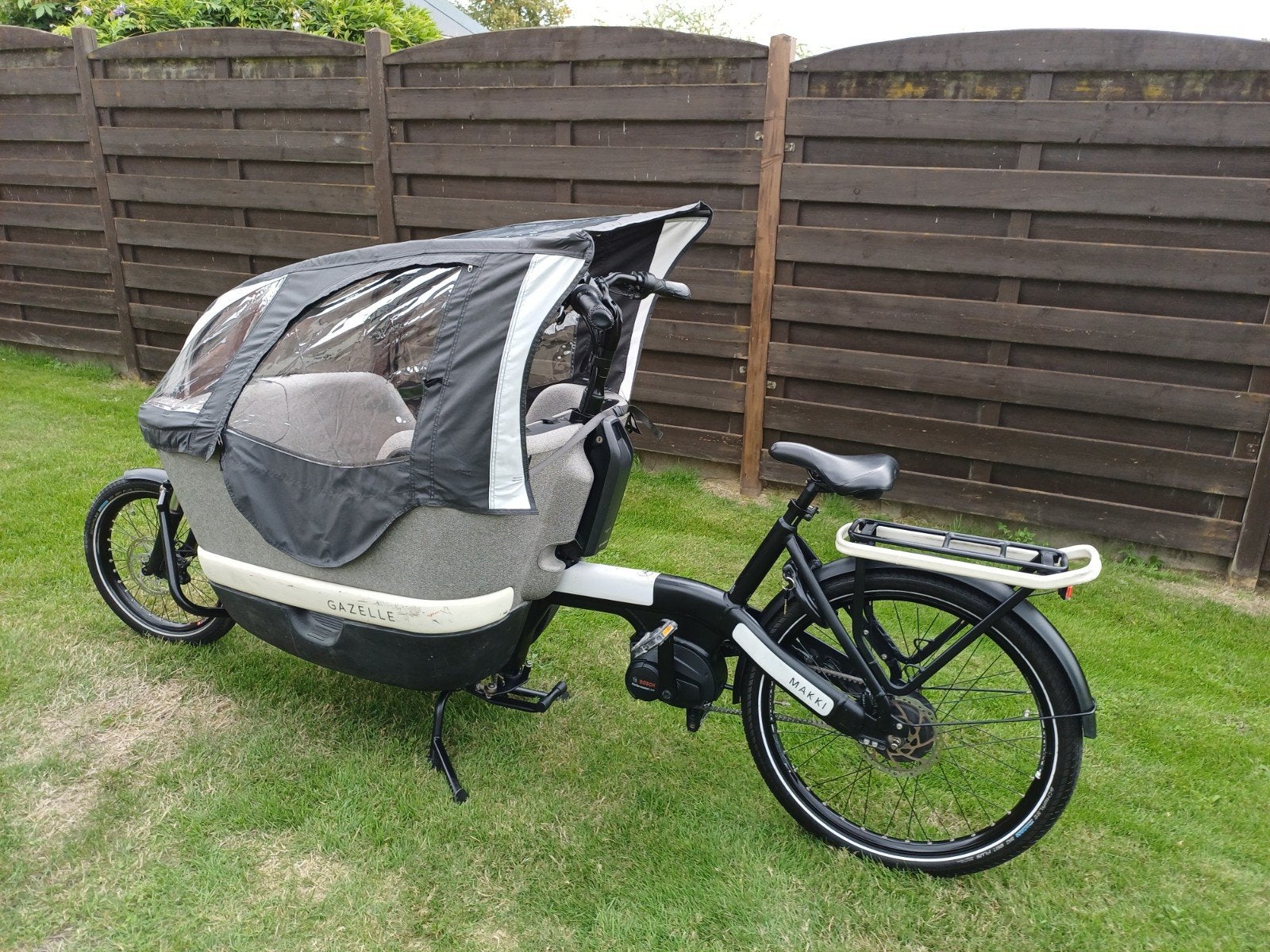 E bakfiets gazelle makki load performance line, Ophalen, Zo goed als nieuw, 2 kinderen, Schijfrem