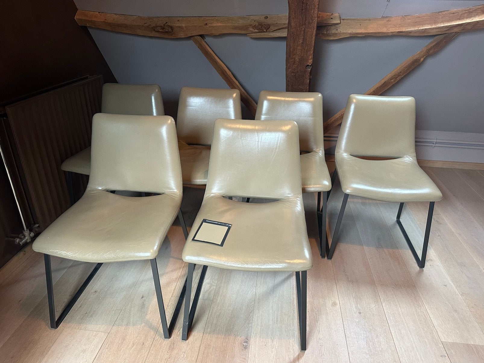 Eetkamer stoelen, Maison & Meubles, Chaises, Autres couleurs, Enlèvement, Cuir, Cinq, Six Chaises ou plus