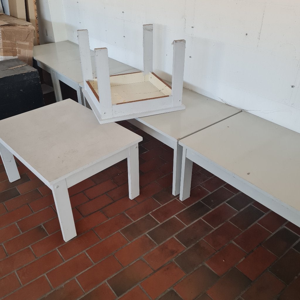 houten stevige bijzettafeltjes - verschillende afmetingen, Gebruikt, 55 tot 75 cm, Hout, Ophalen