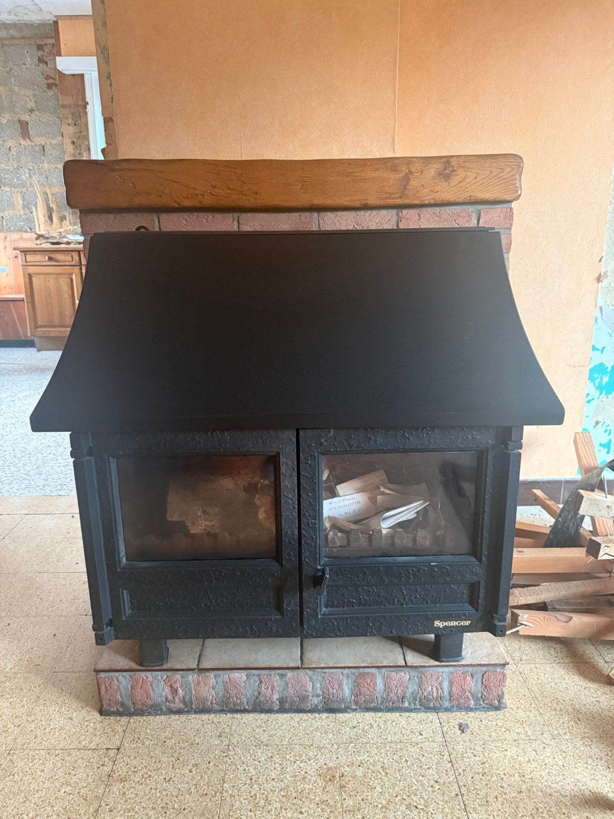 Kachel, Huis en Inrichting, Kachels, Ophalen, Gebruikt, Houtkachel, Vrijstaand