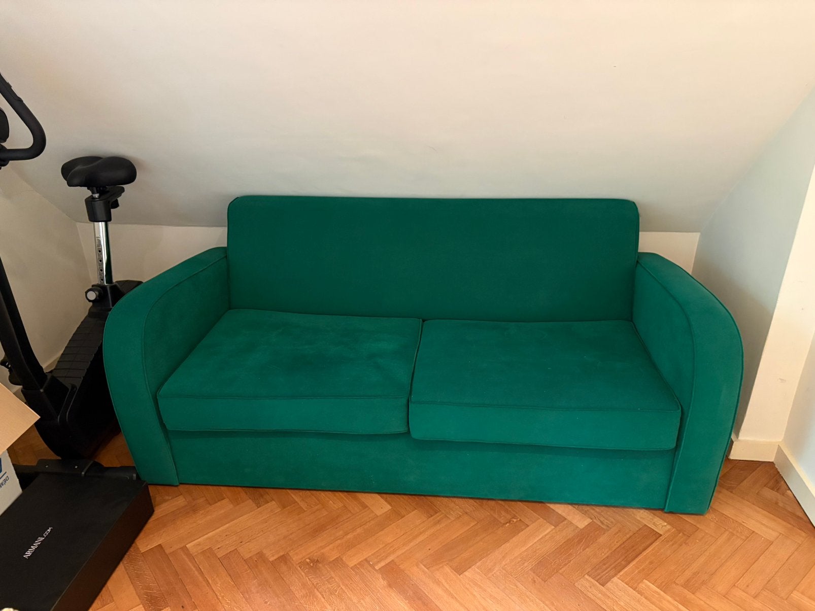 Canapé lit, Huis en Inrichting, Ophalen, Tweepersoons, Groen, 220 cm