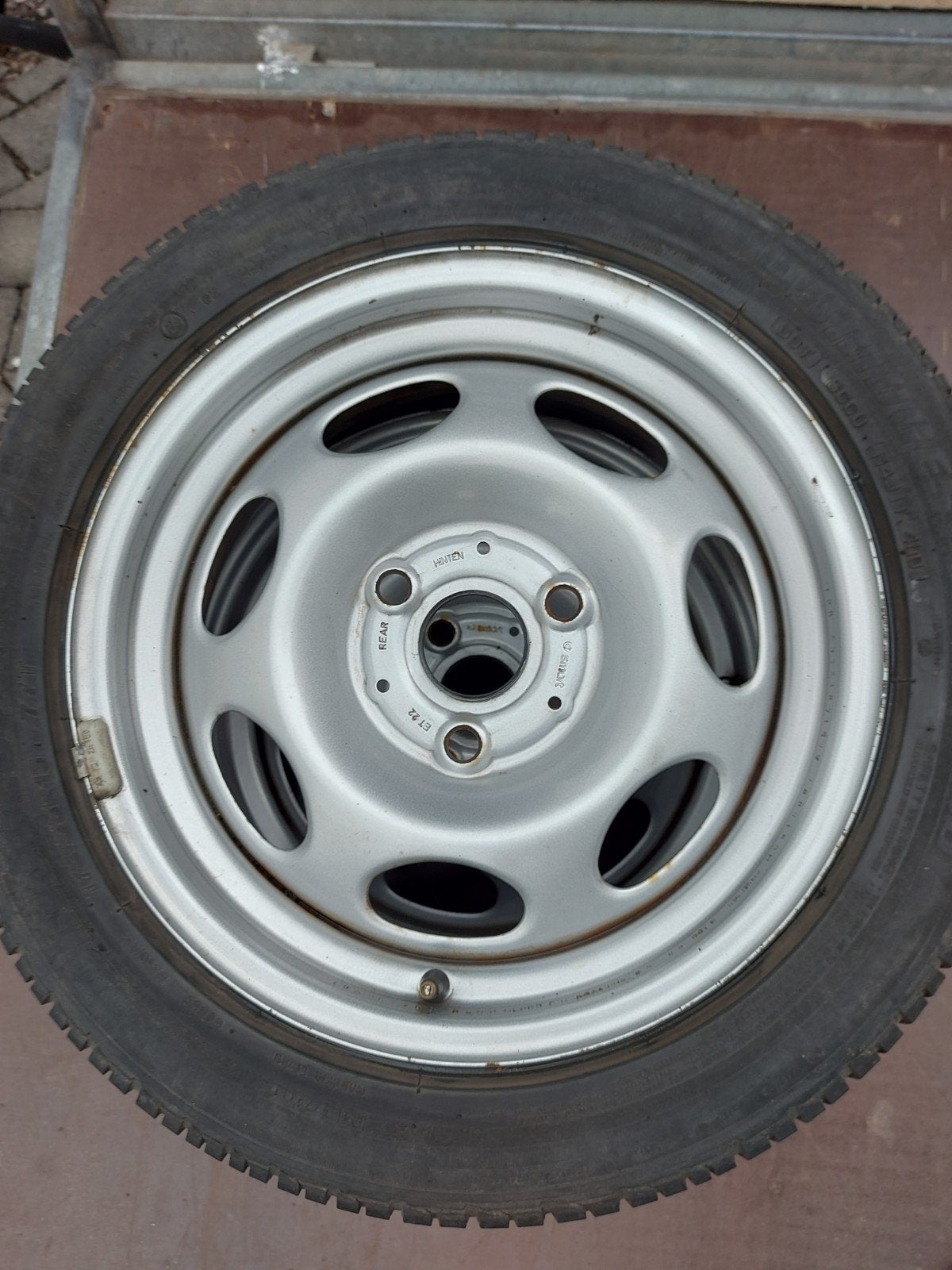 4 originele Smart for2 velgen met goede Bridgestone banden, Auto-onderdelen, Ophalen, Gebruikt, 15 inch, Velg(en)