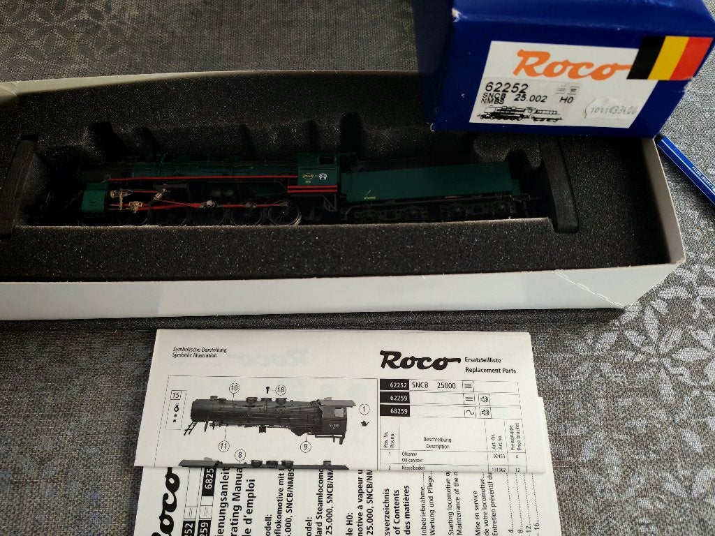 Roco 62252 - Locomotive à vapeur Série 25 SNCB - HO, Analogique, Enlèvement ou Envoi, Roco, Locomotive