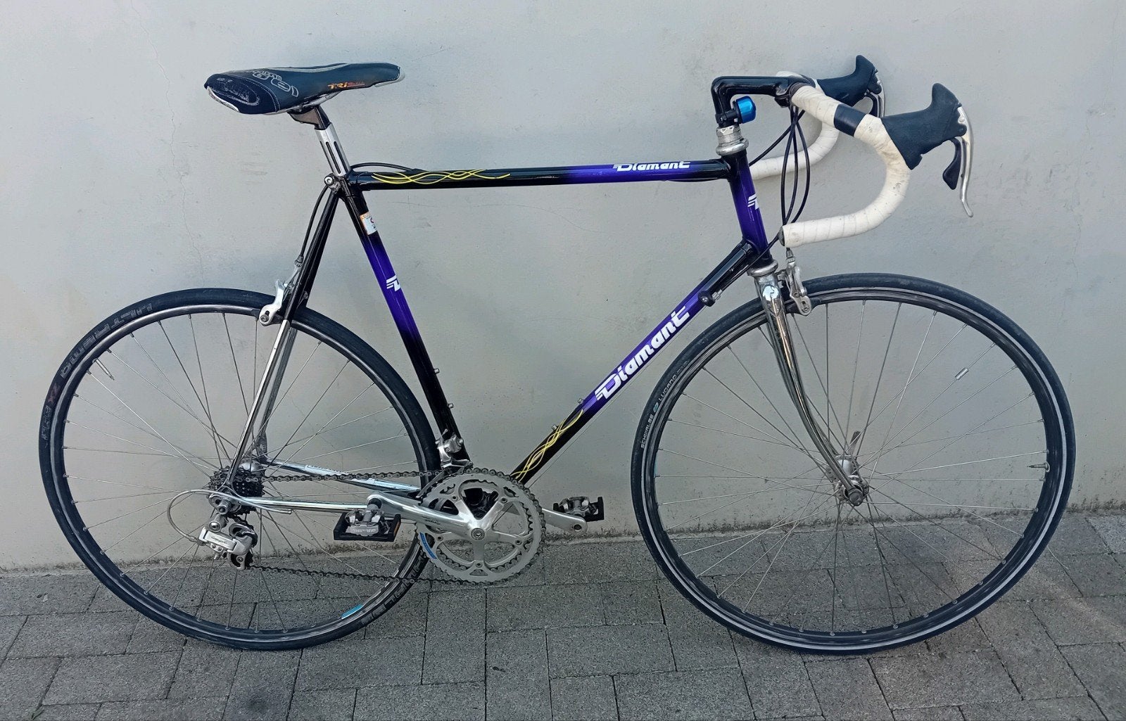 Retro koersfiets Diamant Columbus frame Compagnolo maat60, Fietsen en Brommers, Gebruikt, Velgrem, Versnellingen, 57 tot 61 cm