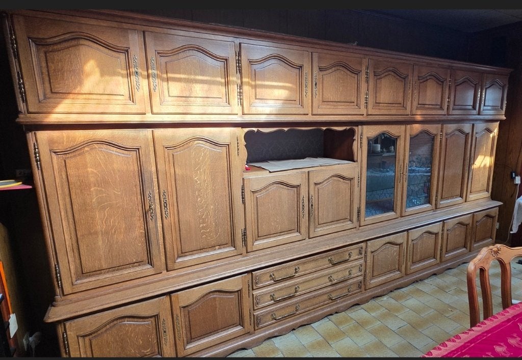 Armoire, Chêne, 200 cm ou plus, Avec tablette(s), Enlèvement