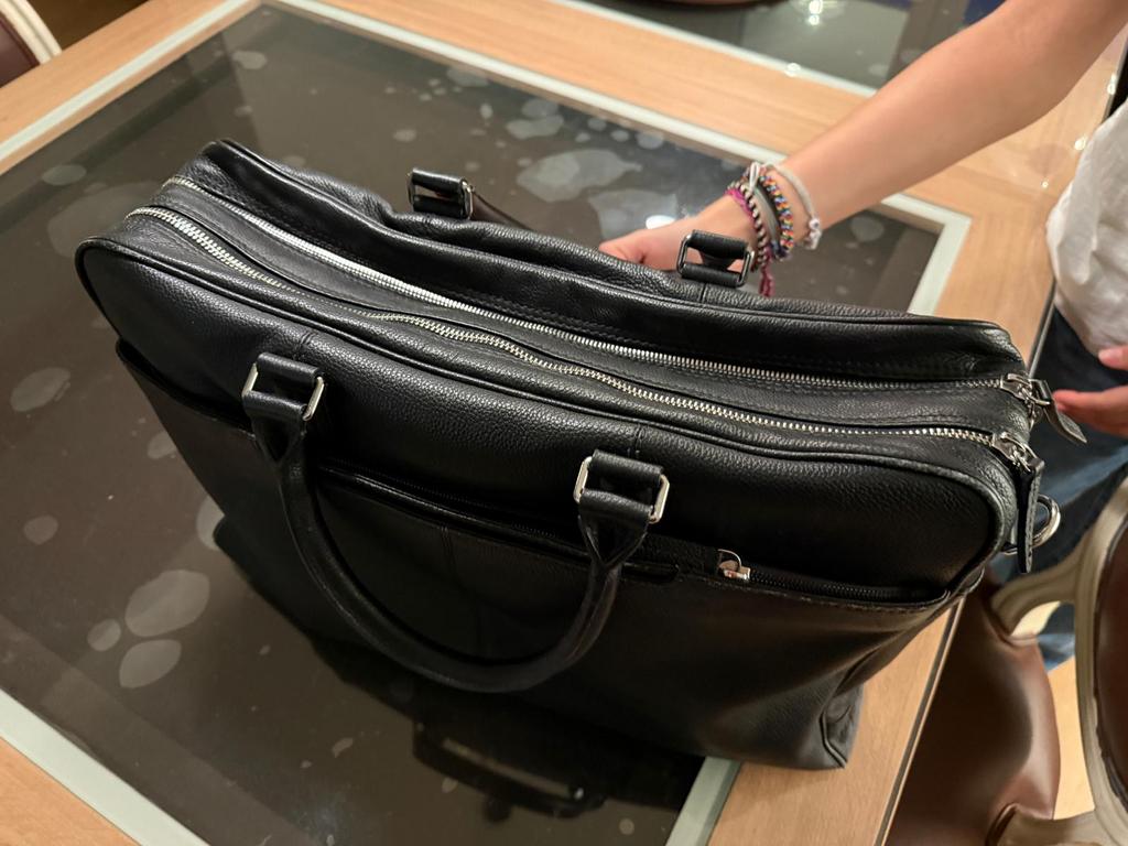 Le Tanneur herentas, Handtassen en Accessoires, Gebruikt, Zwart, Aktetas of Boekentas, 50 cm of meer