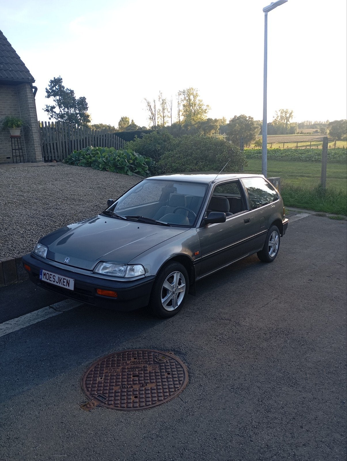 Honda Civic van 1991 met slechts 67.000 km, Auto's, Stof, Particulier, Zilver of Grijs, Civic