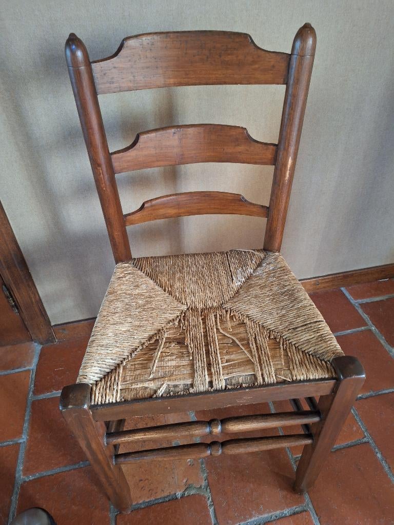 Houten stoel met gevlochten zitting gratis, Ophalen, Gebruikt