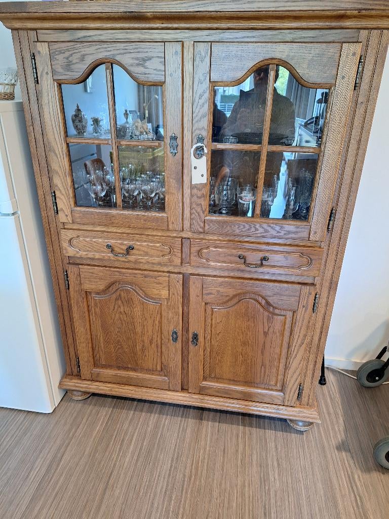Vitrinekast, Huis en Inrichting, Kasten | Vitrinekasten, Ophalen, Zie foto, Glas, 100 tot 150 cm