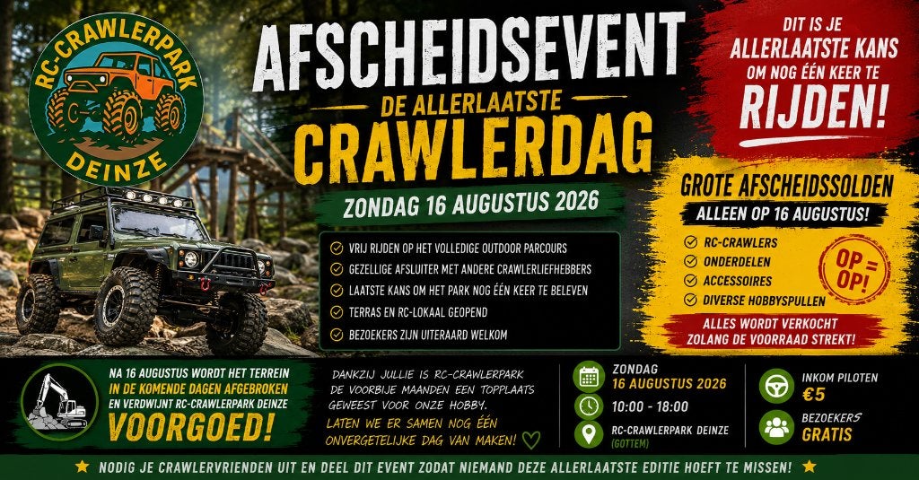 Dernière journée de RC Crawler à Deinze – 16/08/2026, Hobby & Loisirs créatifs, Modélisme | Radiocommandé & Téléguidé | Voitures