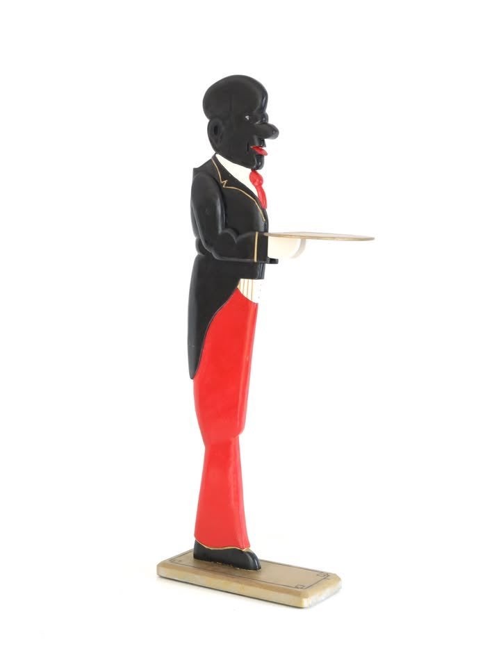 Houten butlerstandaard met dienblad uit de jaren 50., Huis en Inrichting, Ophalen, Zo goed als nieuw, Dienblad
