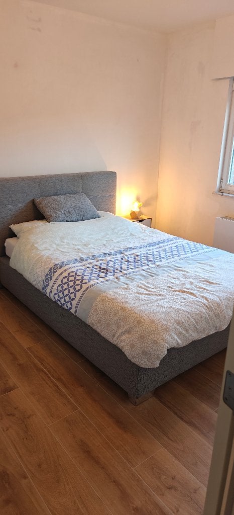 Twijfelaar 1.40m, Maison & Meubles, Gris, Queen size, Enlèvement, 200 cm