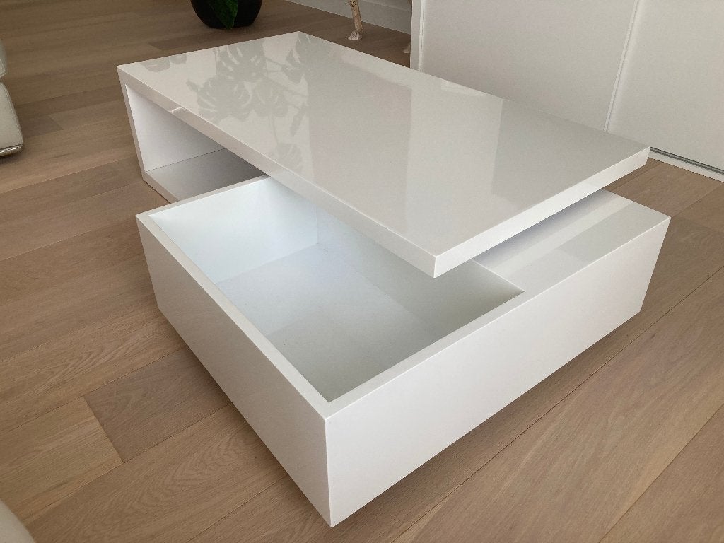 witte salontafel, Huis en Inrichting, Tafels | Salontafels, Ophalen, 100 tot 150 cm, 50 tot 100 cm, Zo goed als nieuw