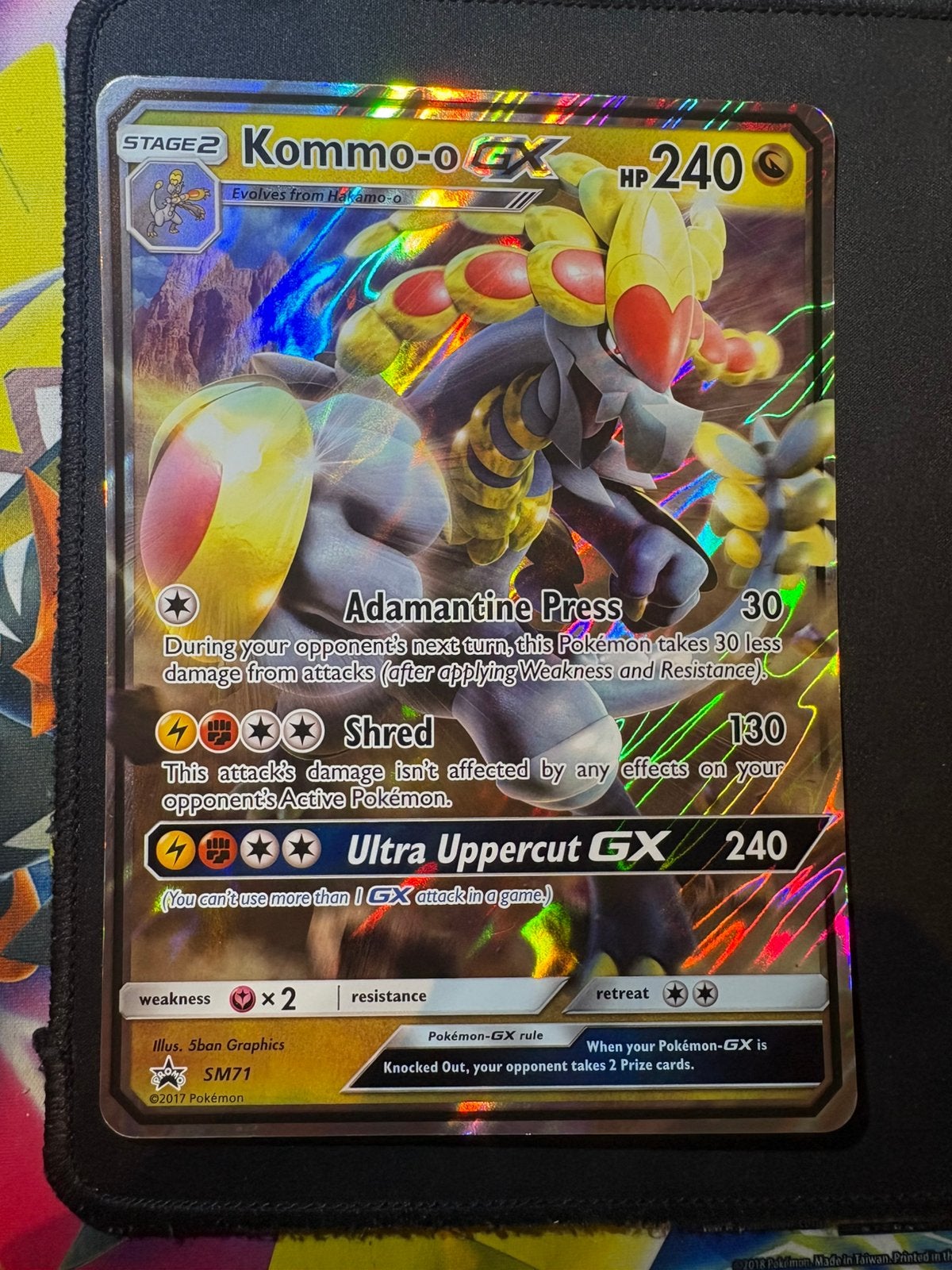 Kommo-o GX SM71 Jumbo Pokémon kaart, Ophalen of Verzenden, Zo goed als nieuw