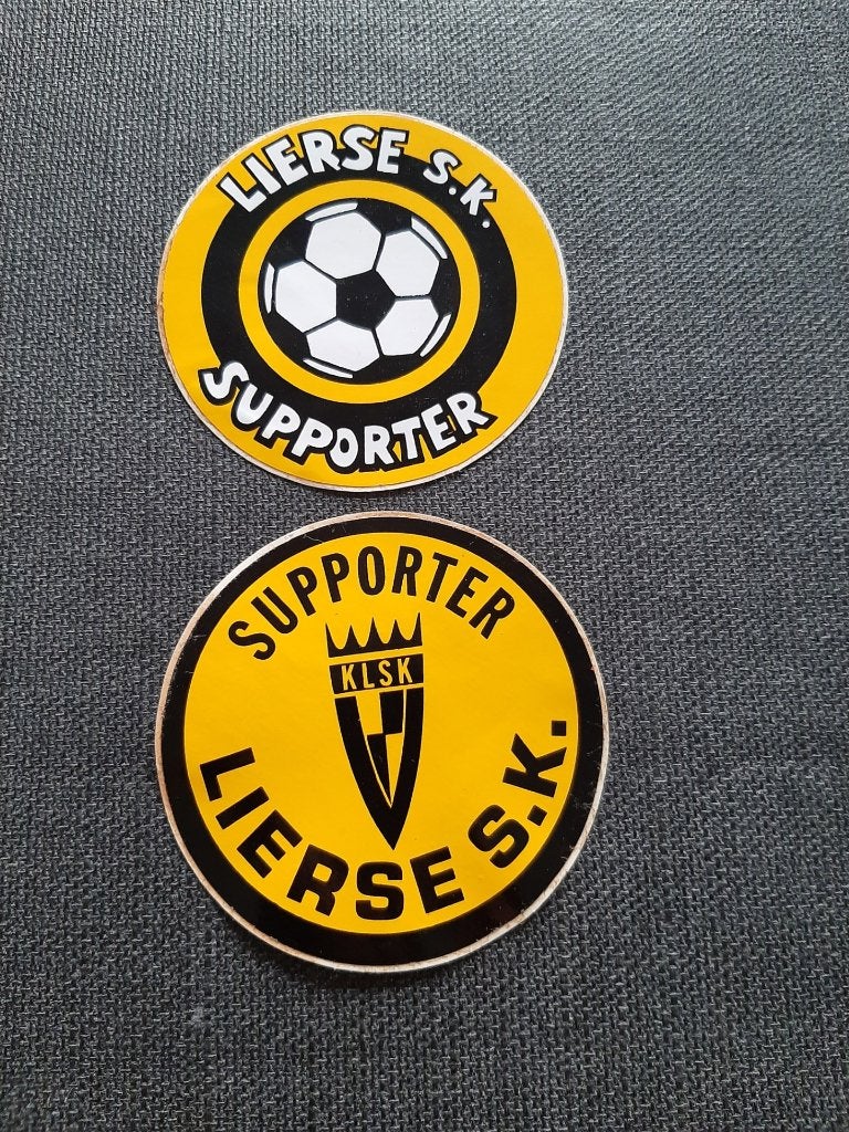 2 stickers Lierse S.K., Ophalen, Zo goed als nieuw, Sport