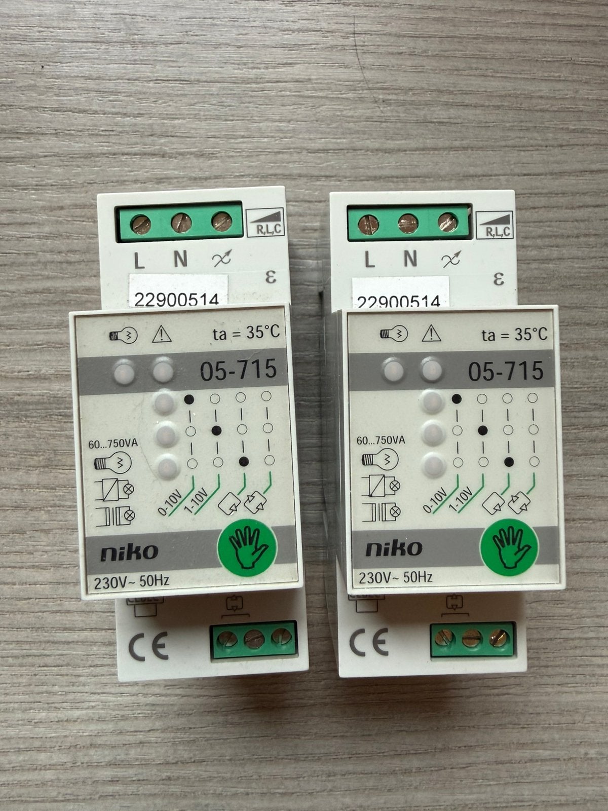 2 originele Niko dimmodules, type 05-715, Ophalen of Verzenden, Zo goed als nieuw