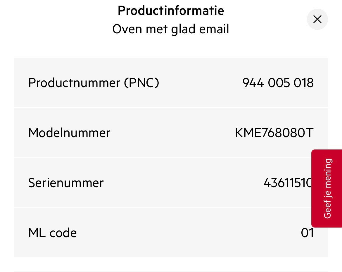 Aeg combi oven 8000 series type KME768080T, Ophalen, AEG, Oven