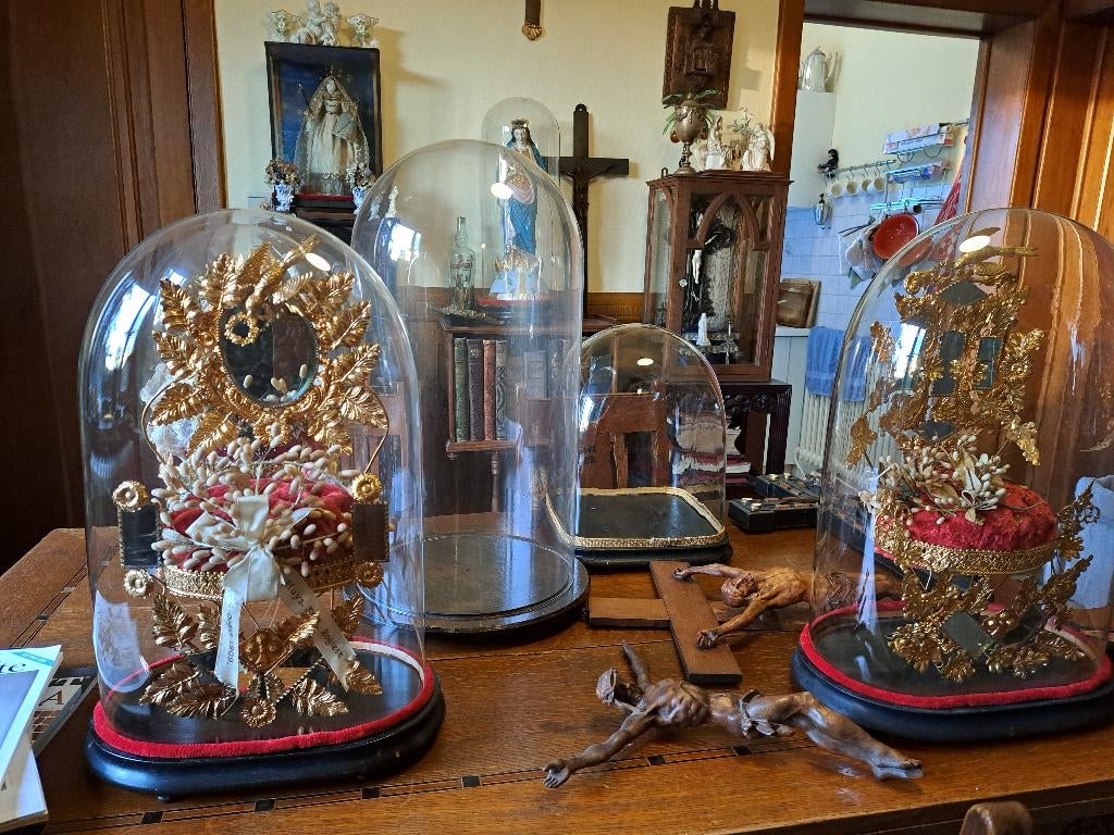 Orginele Antieke Stolpen rond Ovaal div Maten zie Foto's, Antiek en Kunst, Antiek | Religieuze voorwerpen, Ophalen