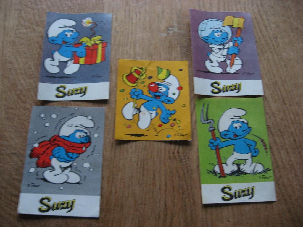 Stickers De Smurfen Stripfiguren Peyo Suzy, Verzamelen, Ophalen of Verzenden, Smurfen, Nieuw, Plaatje, Poster of Sticker