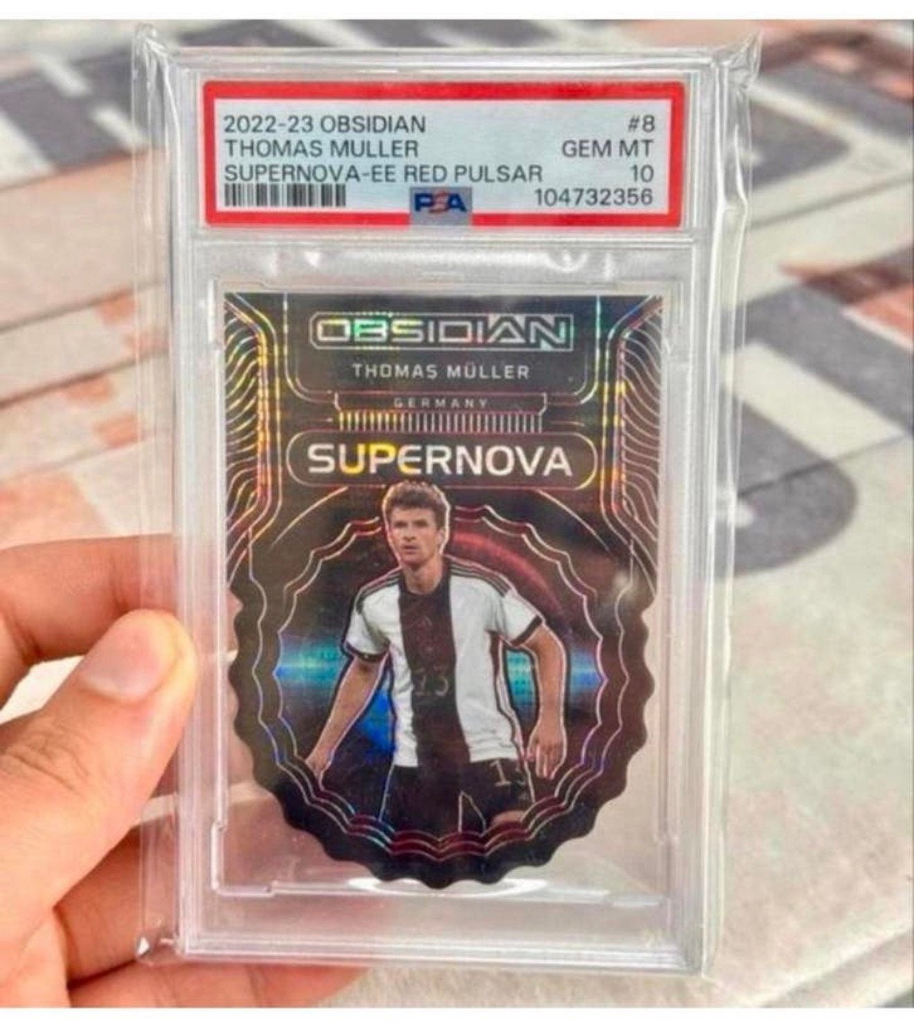 22-23 OBSIDIAN THOMAS MULLER SUPERNOVA-EE RED PULSAR psa-10, Ophalen of Verzenden, Nieuw, Spelerskaart