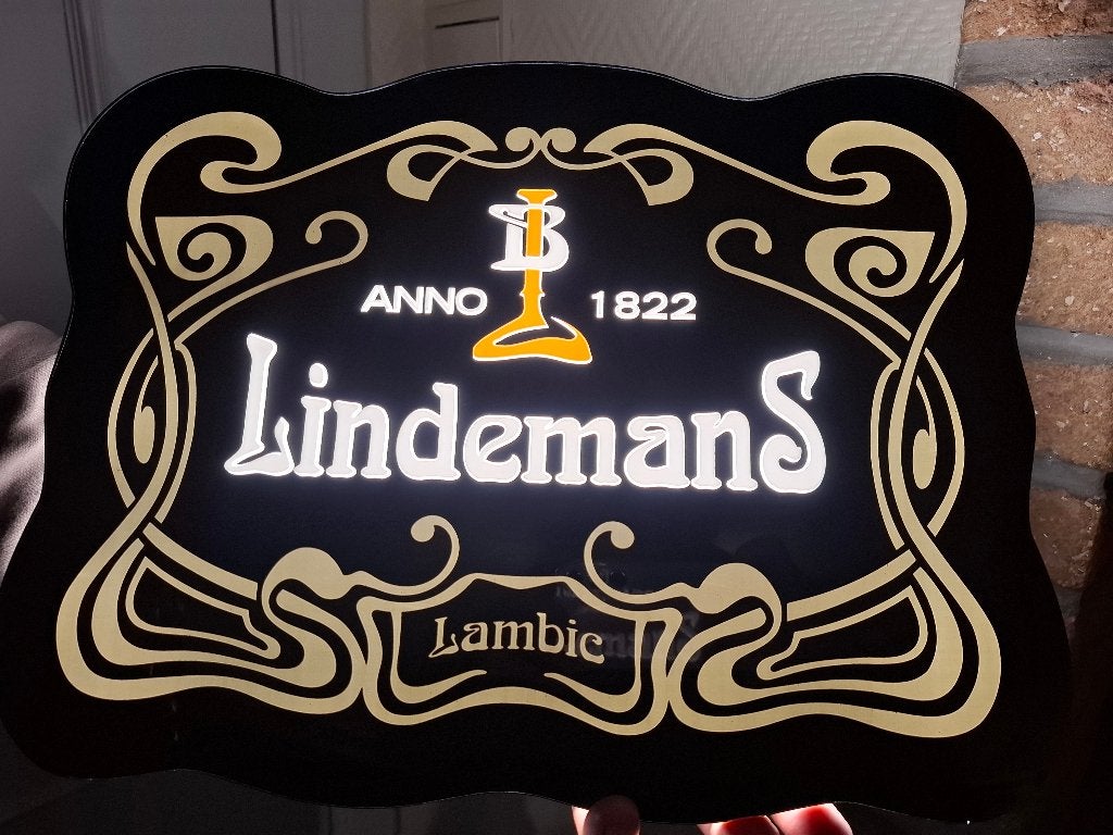 enseigne lumineuse bière Lindemans, Enlèvement ou Envoi, Neuf, Table lumineuse ou lampe (néon)