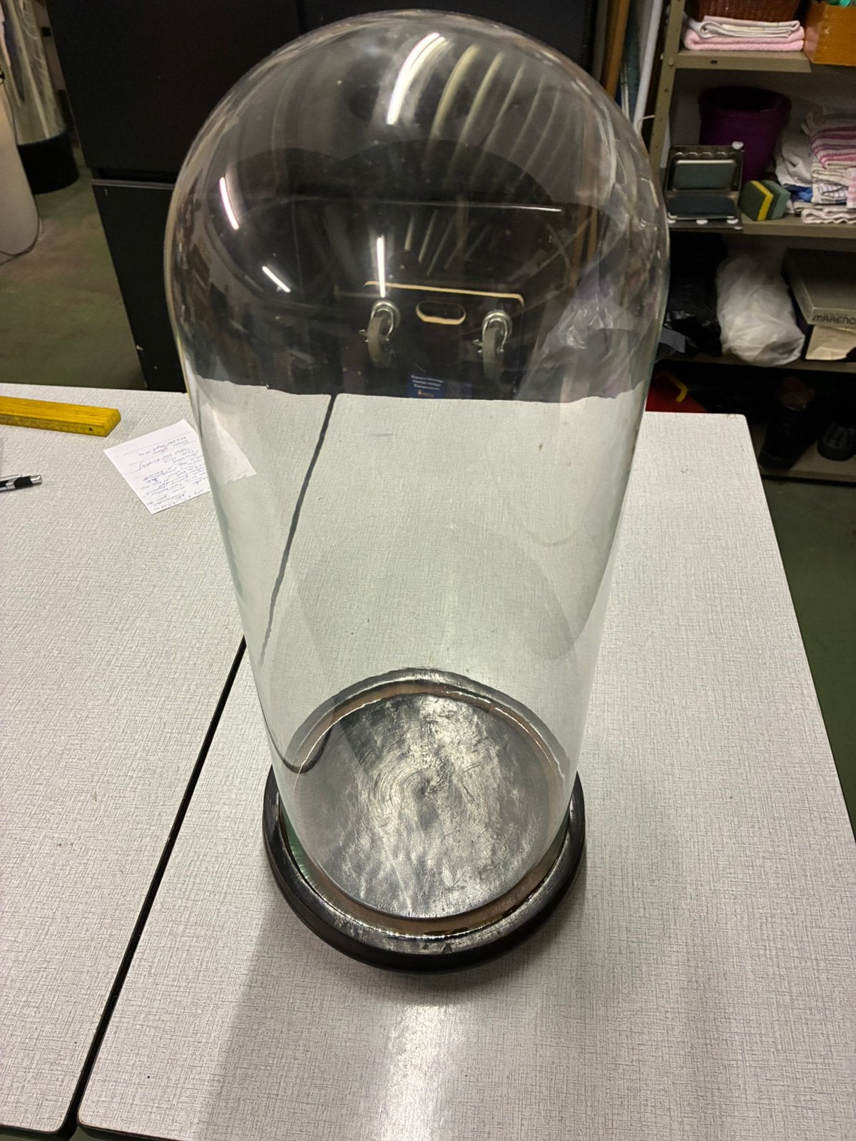 Antieke hoge stolp, Ophalen, Gebruikt, Met voet, 20 cm