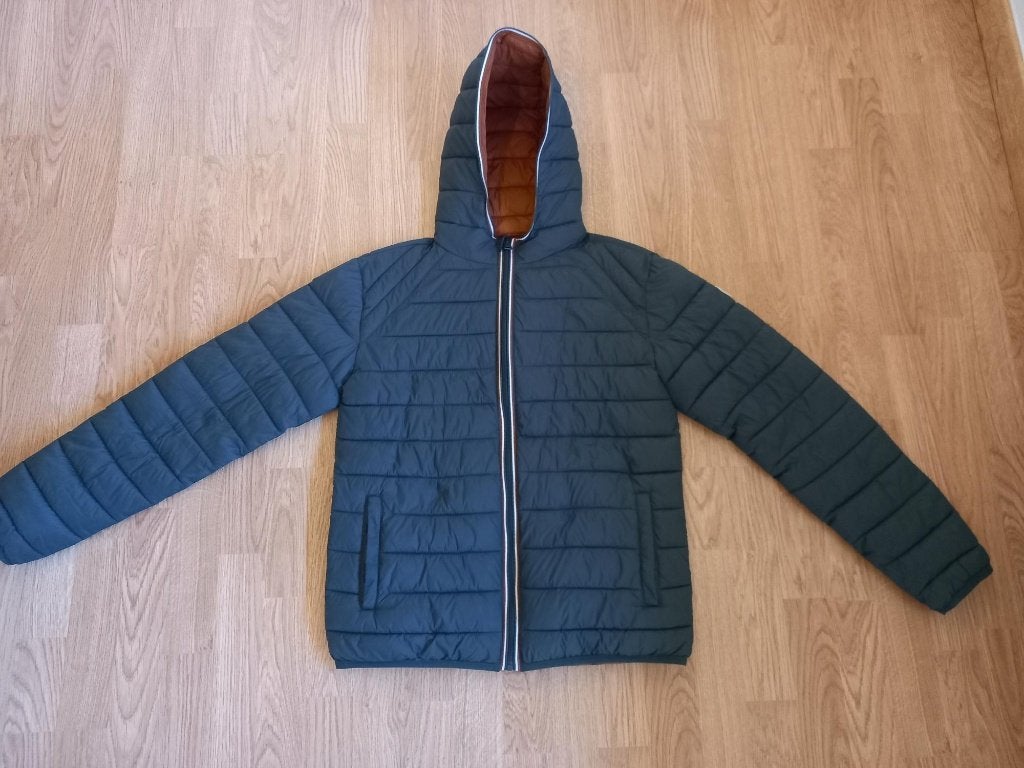 Doorgestikte jas met kap (maat 170), Kinderen en Baby's, Kinderkleding | Maat 170, Fish&chips (JBC), Ophalen of Verzenden, Zo goed als nieuw