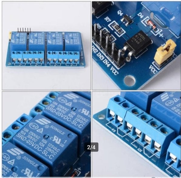 4-kanaals relaismodule voor Arduino – Tom’s Maker Lab, Hobby en Vrije tijd, Ophalen of Verzenden, Nieuw