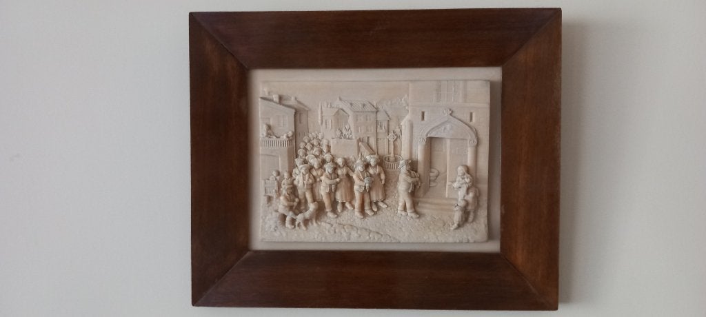 Cadre avec bas-relief: Noces auvergnates, Enlèvement