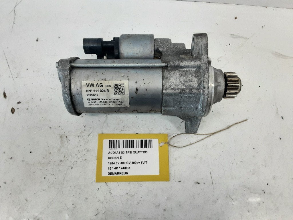 DÉMARREUR Audi S3 Limousine (8VM / 8VS) (02E911024B), Auto-Union-Straße  1,
85057  Ingolstadt, DE, Info@audi.de, Audi, Utilisé