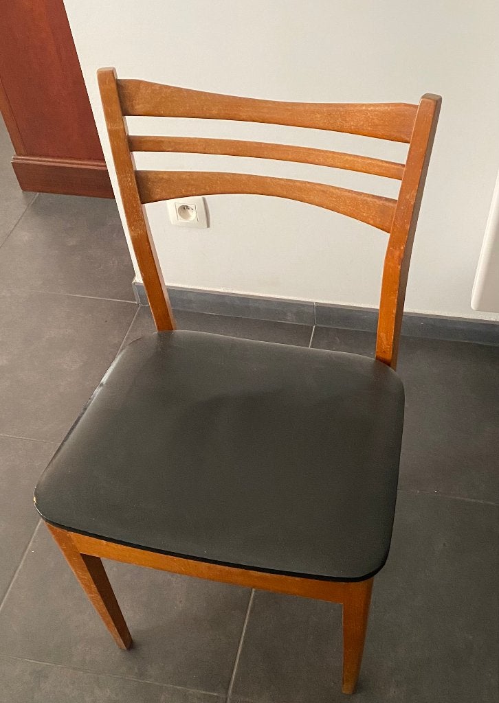 4 retro stoelen - als nieuw! 1960, Ophalen, Zo goed als nieuw, Hout