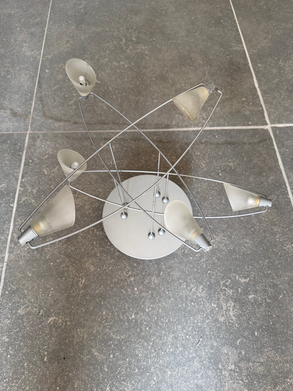 LED Plafondlamp, Huis en Inrichting, Ophalen, Zilver, Gebruikt, Modern