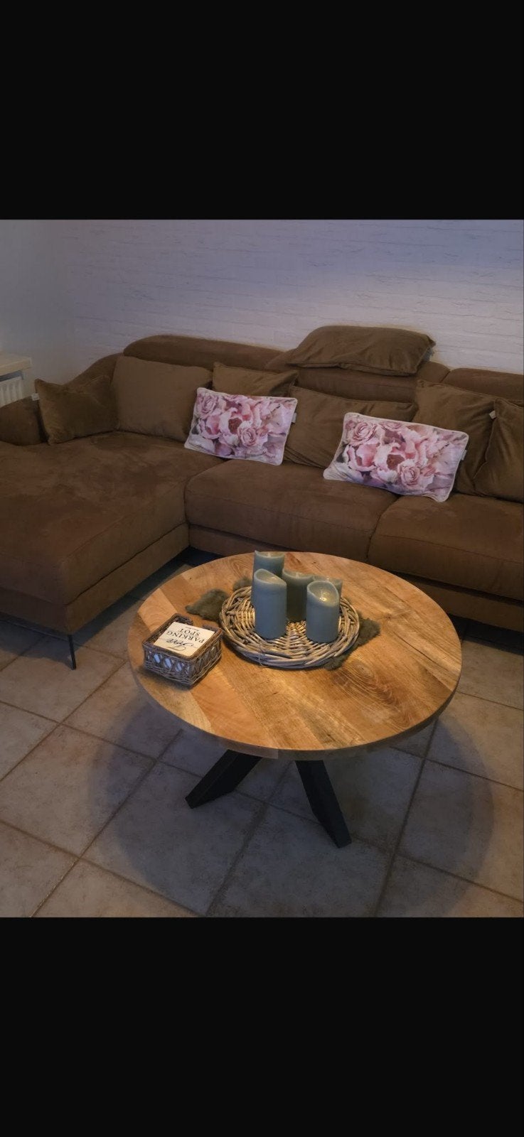 nieuwe mango ronde salontafel, Ophalen, Nieuw, Rond, Overige houtsoorten
