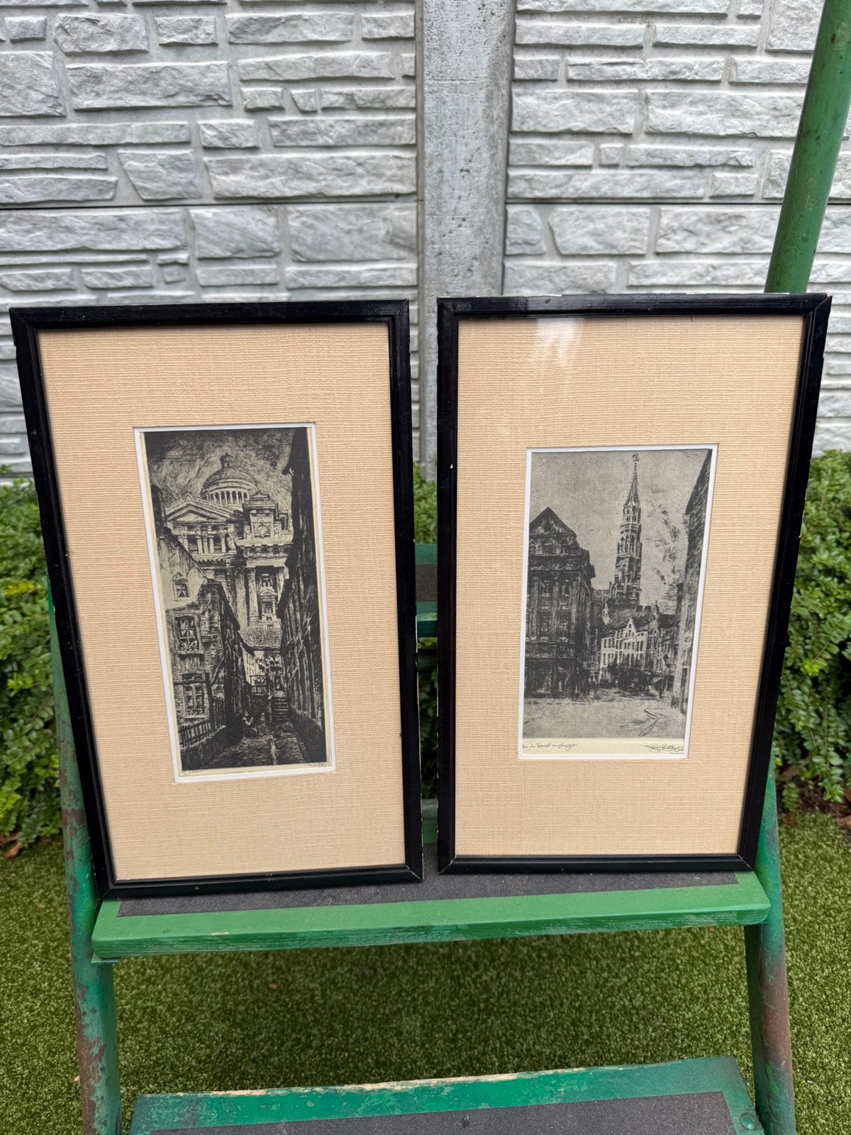 2 etsen genummerd en getekend Henri Morteaux, Antiek en Kunst, Kunst | Litho's en Zeefdrukken, Genummerd, Ophalen of Verzenden