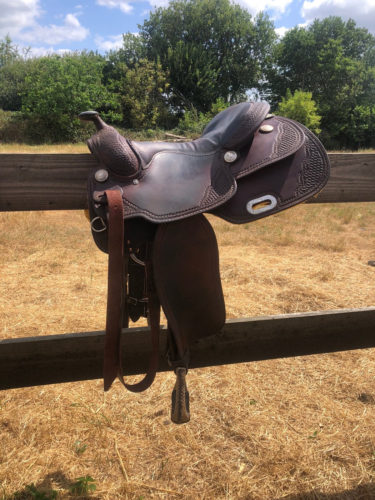 Selle Western Billy Cook Pro Reiner, Enlèvement, Comme neuf, Assise souple