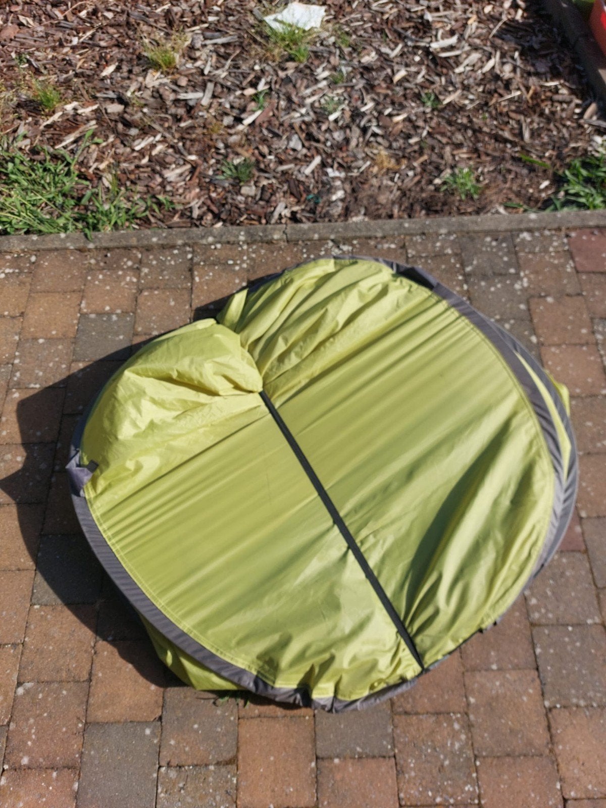 Opgooi tent, Ophalen