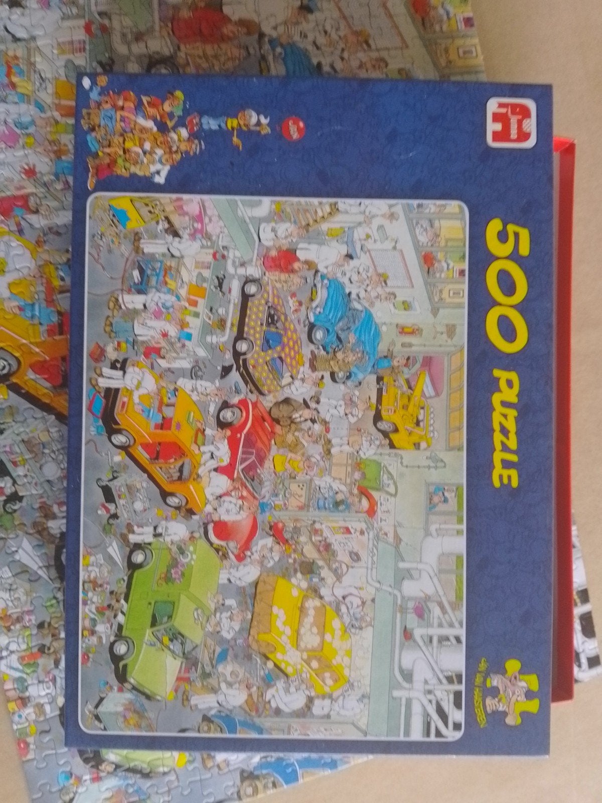 puzzel Jan van Haasteren 500 in de autospuiterij, Enlèvement ou Envoi