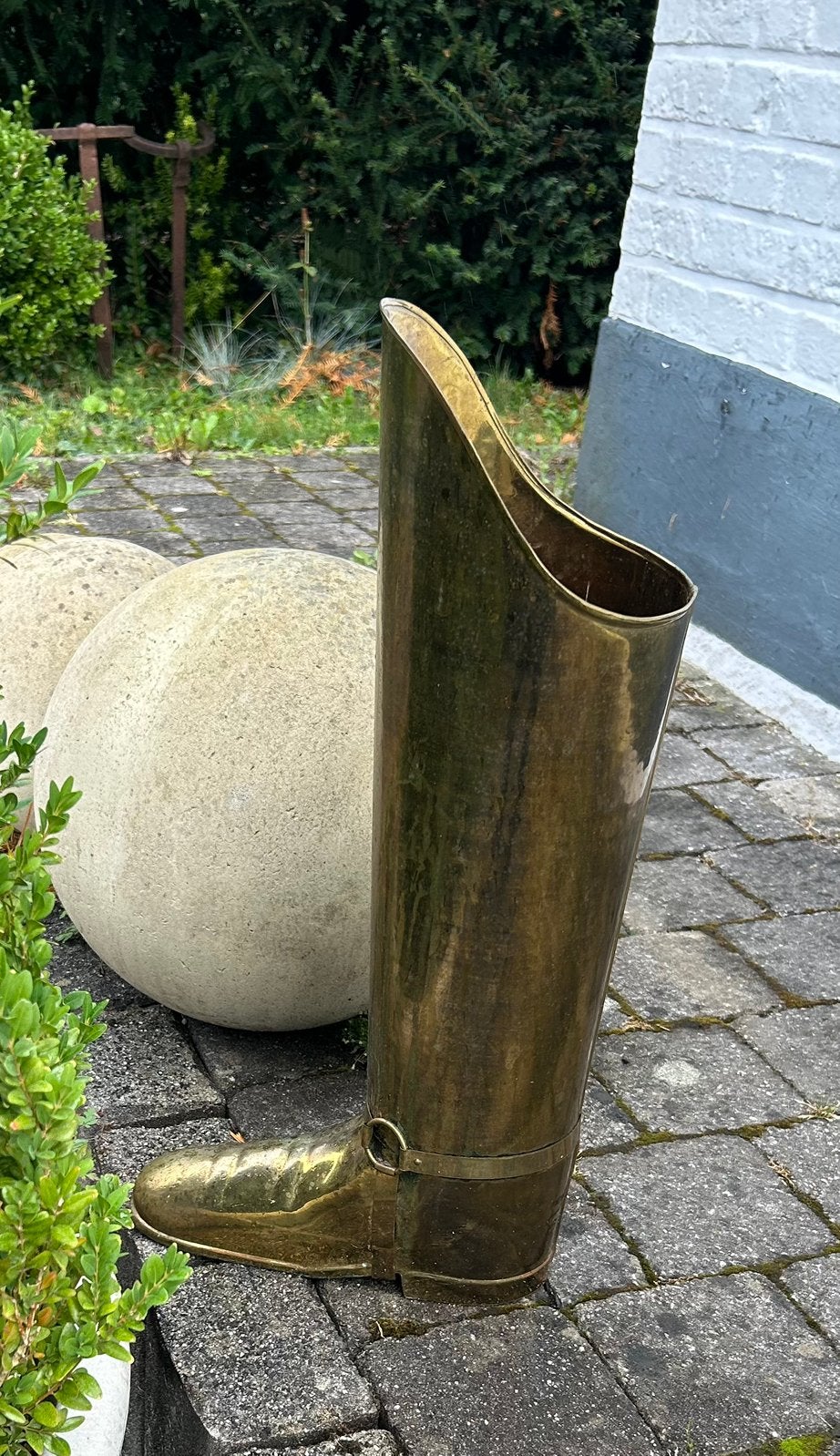 Porte-parapluie/botte d'équitation vintage en laiton ., Enlèvement