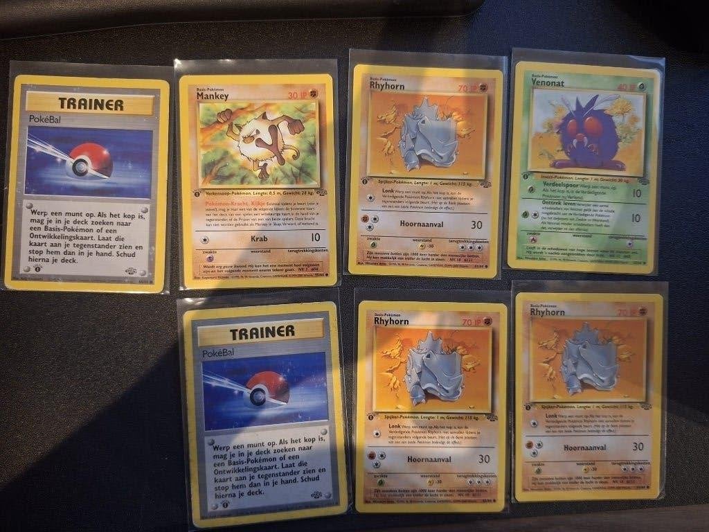 Pokemon 1st edition jungle NL kaarten, Hobby en Vrije tijd, Ophalen of Verzenden, Gebruikt, Meerdere kaarten