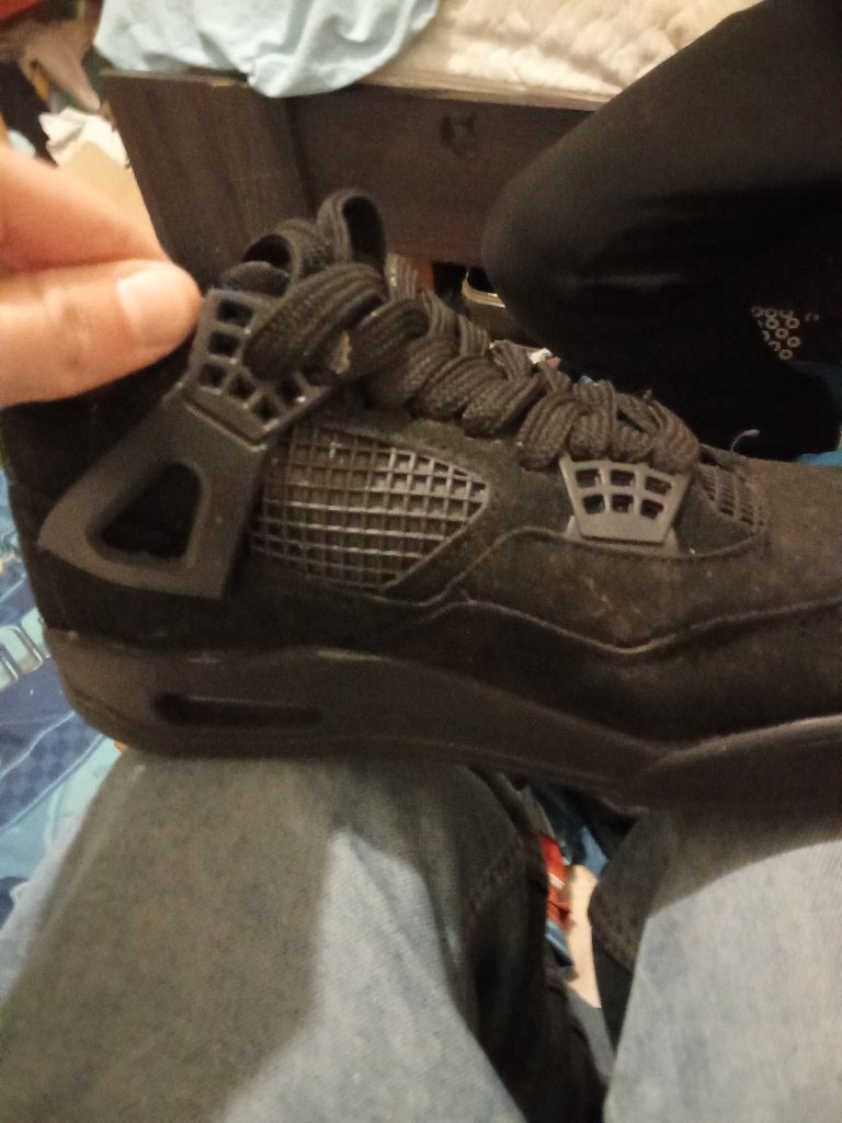 Jordan 4 full black, Enlèvement ou Envoi, Utilisé, Chaussures