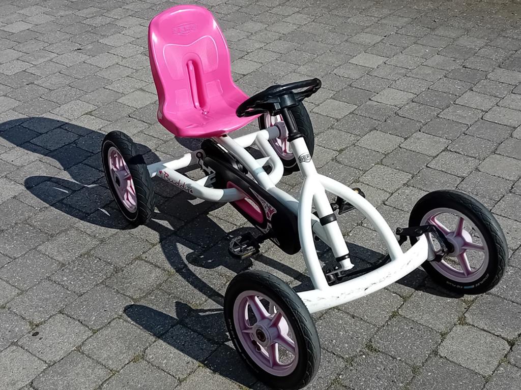Berg buddy go car roze, Ophalen, Gebruikt, Berg, Vrijloopautomaat